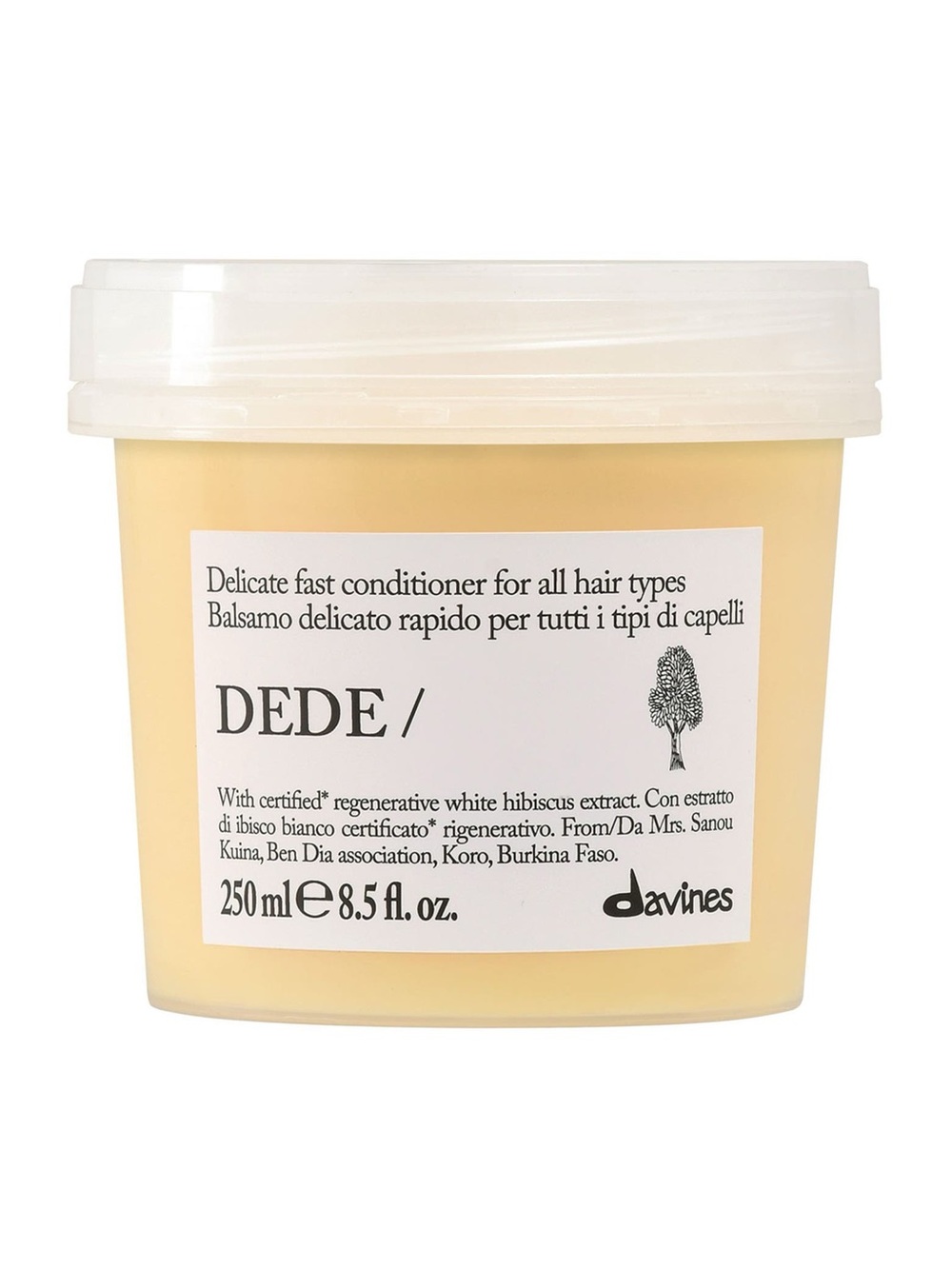 Davines DEDE Cream Conditioner - Pale Yellow & White